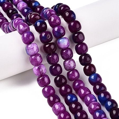 Dyed Natural White Jade Beads Strands G-T138-D26-1