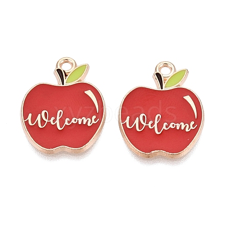 Back to School Alloy Enamel Pendants ENAM-Q004-01KCG-18-1