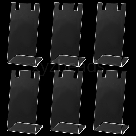 10Pcs L Shaped Acrylic Single Necklace Display Stands NDIS-SC0001-02A-1