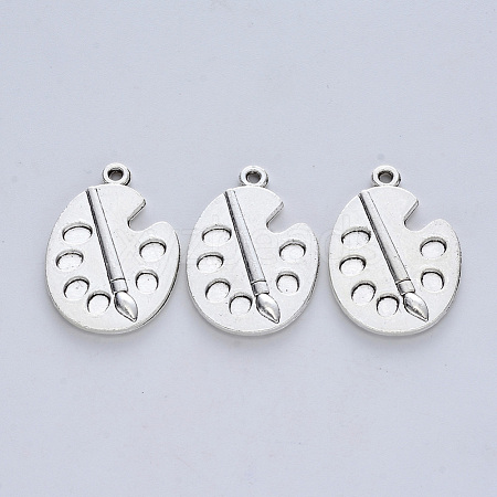 Tibetan Style Alloy Pendants X-TIBE-R316-001AS-RS-1