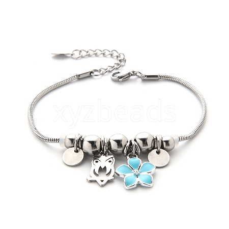 Alloy Beaded Bracelets PW-WG3770E-06-1