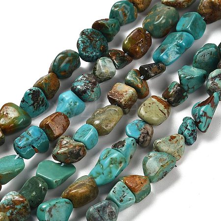 Natural HuBei Turquoise Beads Strands G-P497-01E-19-1