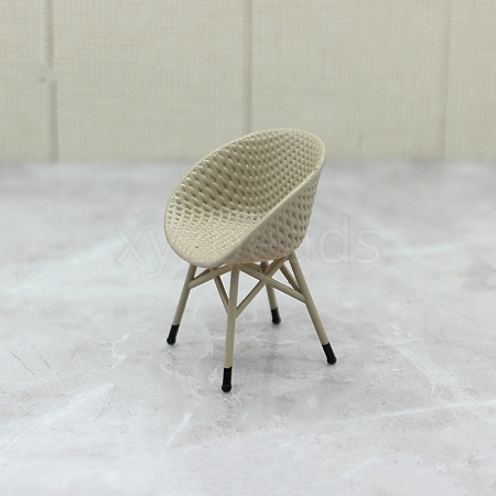 Plastic Rattan Chair Tea Table Decorations  Miniature Ornaments PW-WG75ED7-04-1