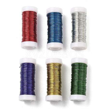 6 Rolls 6 Colors Baking Paint Iron Wire MW-K001-0.5mm-1