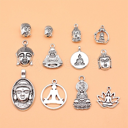 Tibetan Style Zinc Alloy Pendants PW-WG815A6-01-1