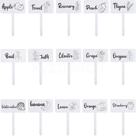 1 Set Acrylic Plant Labels AJEW-CA0004-57A-1