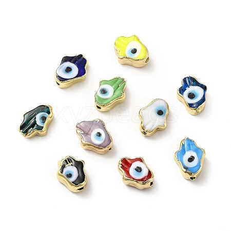 Handmade Evil Eye Lampwork Beads LAMP-F026-03-1