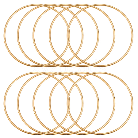 10Pcs Iron Ring for DIY Woven Net/Web with Feather IFIN-SP0001-56A-KCG-1
