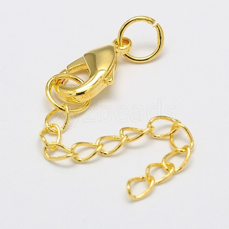 Eco-Friendly Brass Chain Extender KK-M155-11G-A-NR-1