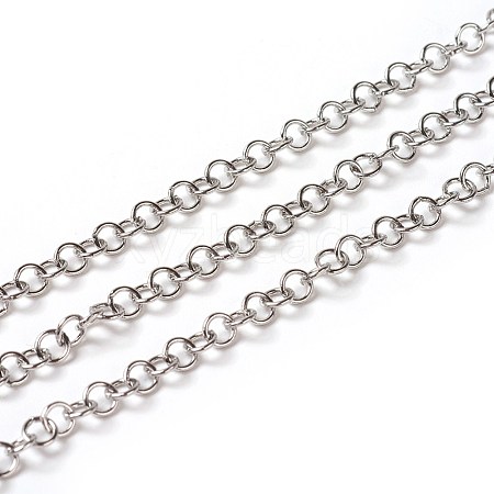 Tarnish Resistant 304 Stainless Steel Rolo Chains CHS-E016-02G-P-1