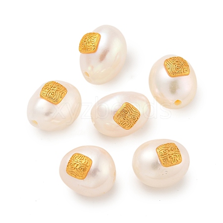 Oval Natural Freshwater Pearl Beads PEAR-K009-06G-1