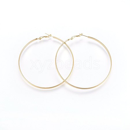 304 Stainless Steel Hoop Earrings EJEW-P162-01G-03-1