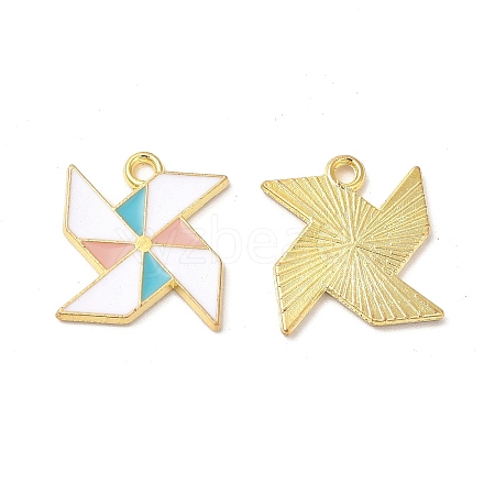 Alloy Enamel Pendants ENAM-F144-25G-1