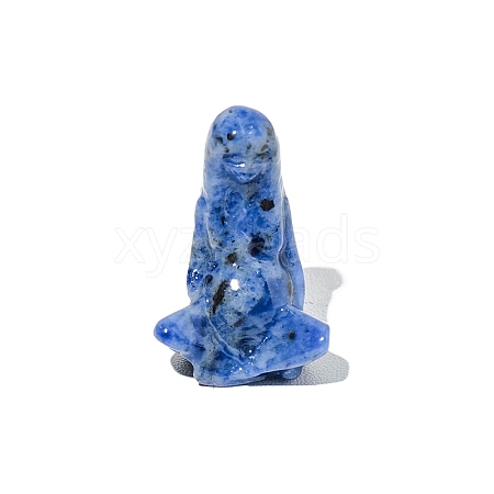 Dyed & Heated Natural Blue Aventurine Sculpture Display Decorations G-PW0004-61N-1