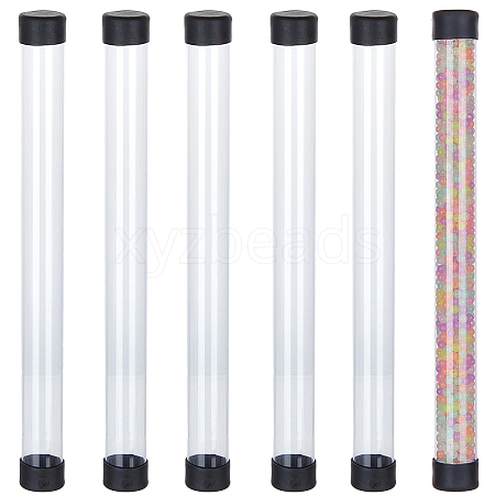 Transparent PVC Plastic Bead Storage Tubes AJEW-CY0002-92B-1