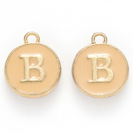 Golden Plated Alloy Enamel Charms ENAM-S118-06B-1