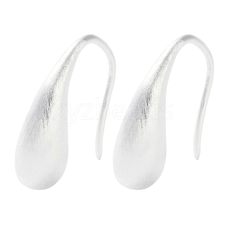 999 Sterling Silver Teardeop Dangle Earrings EJEW-P296-29S-1