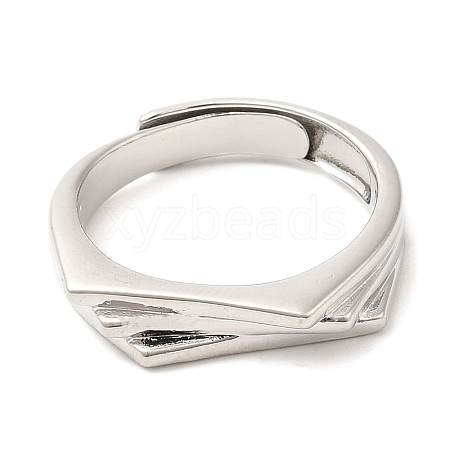 Rack Plating Brass Adjustable Ring for Women RJEW-Q770-27P-1