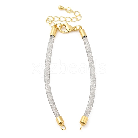 Brass Mesh Chain Link Bracelet Making DIY-B066-01G-04-1