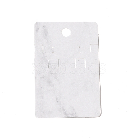 Rectangle Marble Paper Jewelry Display Cards with Hanging Hole CDIS-C004-08C-1