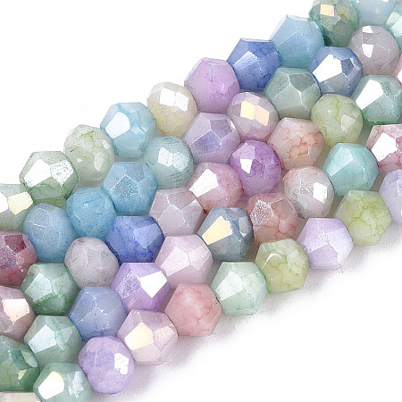 Ombre Effect Dyed Glass Beads Strands LS-GLAA-T025-4mm-09K-1