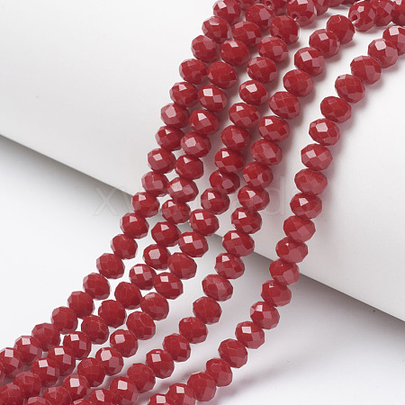 Opaque Solid Color Glass Beads Strands X-EGLA-A034-P6mm-D02-1