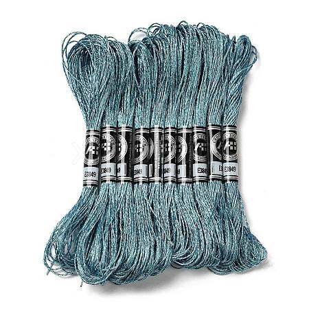 10 Skeins 12-Ply Metallic Polyester Embroidery Floss OCOR-Q057-A04-1