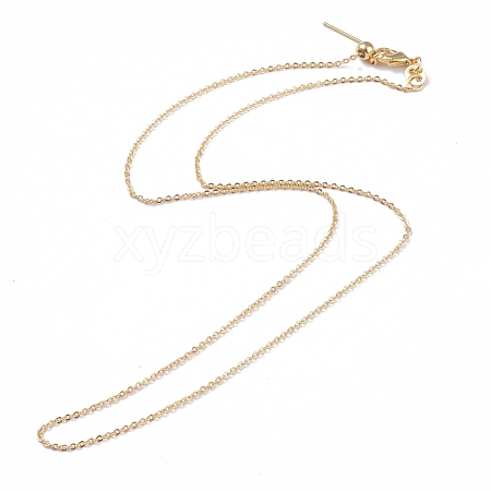 Brass Cable Chain Necklaces NJEW-E151-03G-1