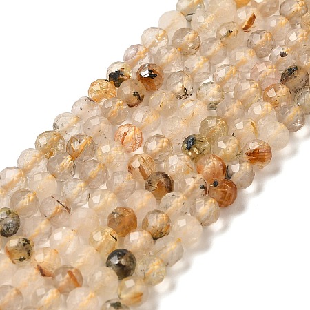 Natural Rutilated Quartz Beads Strands G-F619-10A-1