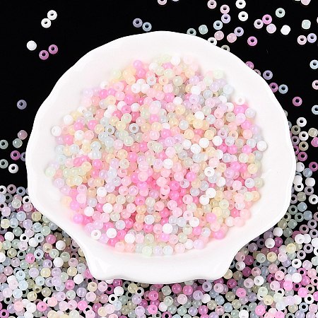 Opaque Acrylic Beads OACR-H038-20-1