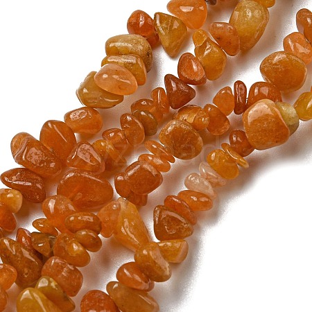 Natural Topaz Jade Chip Bead Strands G-M205-16-01-1