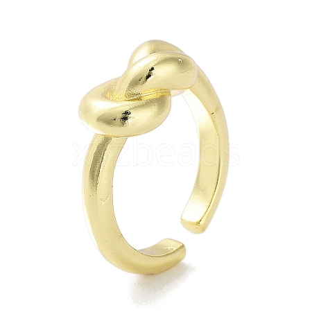 Brass Open Cuff Rings for Women RJEW-A035-05G-1