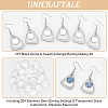 DIY Blank Dome & Teardrop 304 Stainless Steel Dangle Earring Making Kit EJEW-UN00003-5