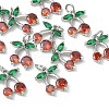 SHEGRACE Brass Colorful Cubic Zirconia Charms XGRQ4G973-670P-1