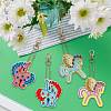 DIY Diamond Painting Unicorn Keychain Kits DIAM-PW0009-11-2