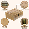 Rectangle Wooden Memory Keepsake Boxes with Lids CON-WH0101-005-3