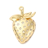 Brass Micro Pave Cubic Zirconia Pendants KK-F895-17C-G-1