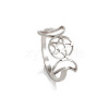 Moon Phase 304 Stainless Steel Finger Rings FS-WGB8857-02-1