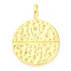 Rack Plating Brass Micro Pave Cubic Zirconia Pendants KK-M021-06G-1