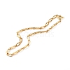 304 Stainless Steel Oval Link Chain Necklaces NJEW-JN03417-01-1