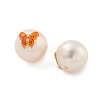 Round Natural Freshwater Pearl Beads PEAR-K009-11G-02-2