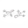 Brass Micro Pave Clear Cubic Zirconia Pendants KK-S356-720B-2