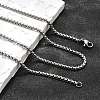 Tarnish Resistant 304 Stainless Steel Box Chain Necklaces NJEW-P244-01P-4