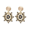 Handmade Glass Seed Beads Flower Dangle Stud Earrings EJEW-MZ00570-01-2