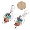 Chakra Chip Natural & Synthetic Mixed Stone Leverback Earrings EJEW-JE06199-3