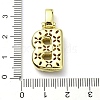 Brass Micro Pave Clear Cubic Zirconia Pendants KK-M279-01G-B-3
