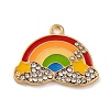 Alloy Enamel Pendants ENAM-M009-01A-G-1