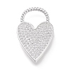 Brass Micro Pave Clear Cubic Zirconia Pendants ZIRC-L097-004P-1