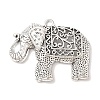 Tibetan Style Alloy Elephant Big Pendants TIBEP-Q043-280-RS-1