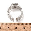 Woven Bezel 304 Stainless Steel Cuff Ring Components SA-CBAD8FA-01P-02-3